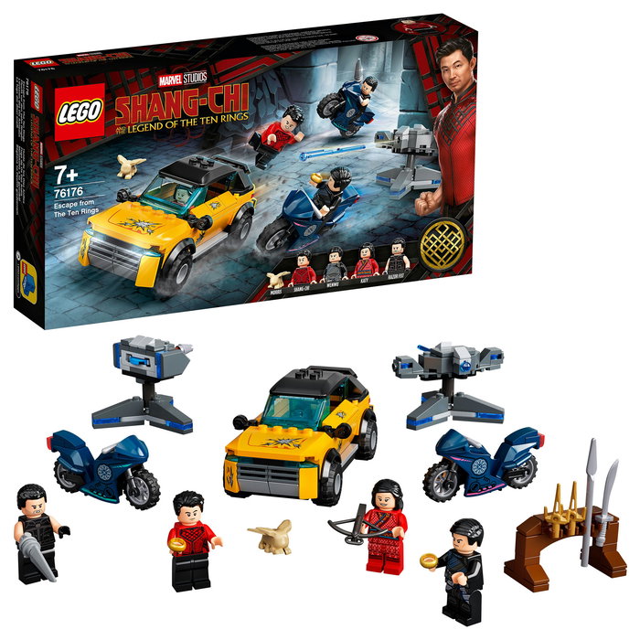LEGO 76176 Marvel Avengers Escape de los Diez Anillos, Set de Construcción con 4 Minifiguras, 321 Piezas, para Niños de 7 a 99 Años