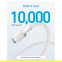Anker 322 Cable USB-A a USB-C 1.8 m Blanco, 480 Mbit/s, Carga Rápida de 45 W, Plug and Play