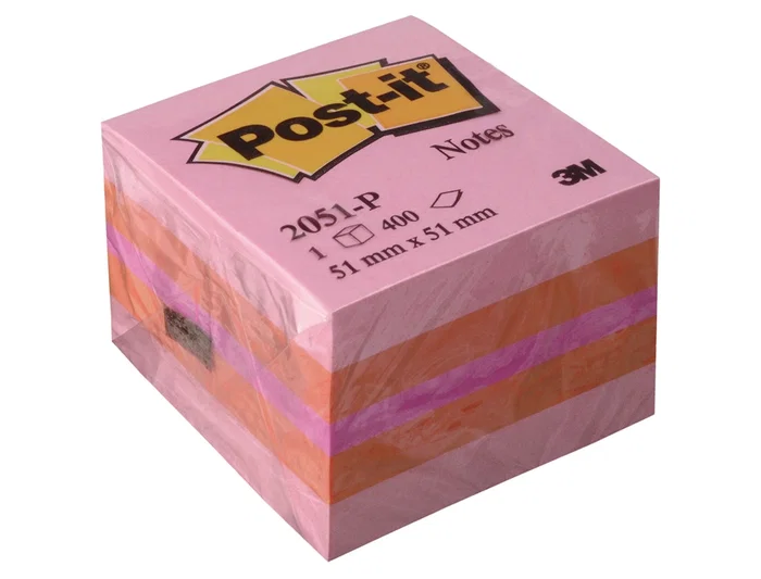 Post-it Minicubo Adhesivas 51x51 mm Rosa 2051-p 400 Hojas