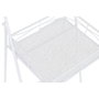 DKD Home Decor Camarera de Hierro con Hojas Blanco