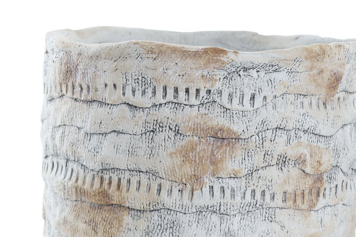 Macetero Romantico DKD Home Decor Gris Marron 18 x 17.5 x 18 cm Set de 2 (6 Unidades)