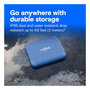 Crucial X10 SSD Portable 1TB USB 3.2 Gen 2x2 Tipo C Azul, 2100 MB/s, IP65, Resistente al Agua y Polvo