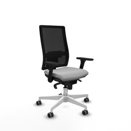 PIQUERAS Y CRESPO Silla de oficina Horna con mecanismo Sincro, Gris claro y Negro