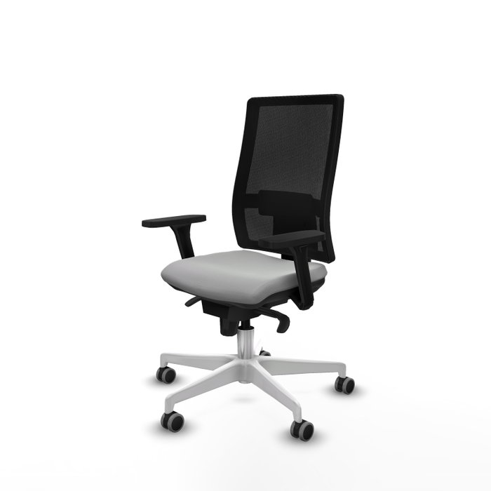 PIQUERAS Y CRESPO Silla de oficina Horna con mecanismo Sincro, Gris claro y Negro PIQUERAS Y CRESPO Silla de oficina Horna con mecanismo Sincro, Gris claro y Negro