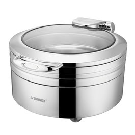 OYV Soporte Redondo Chaffing para Buffet de Acero Inoxidable, 44.5 cm Largo x 18 cm Ancho x 9.5 cm Alto