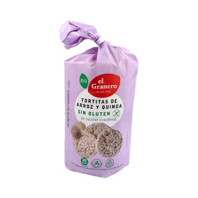 EL GRANERO Tortitas de Arroz y Quinoa Bio 120g - Vegano, Ecológico, sin Azúcares Añadidos, Alto en Fibra EL GRANERO Tortitas de Arroz y Quinoa Bio 120g - Vegano, Ecológico, sin Azúcares Añadidos, Alto en Fibra