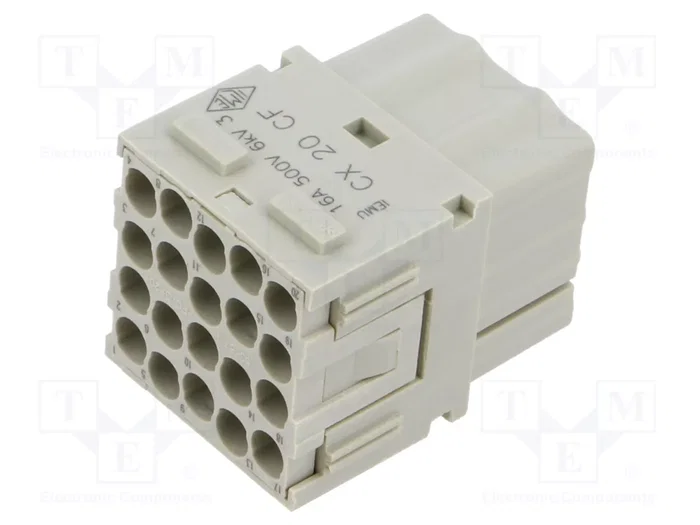 ILME MIXO Conector HDC Plantilla de Contacto Hembra 20 PIN