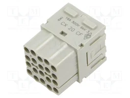 ILME MIXO Conector HDC Plantilla de Contacto Hembra 20 PIN