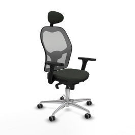 PIQUERAS Y CRESPO Silla de oficina Jorquera con mecanismo Sincro, Negro y Gris