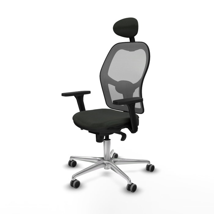 PIQUERAS Y CRESPO Silla de oficina Jorquera con mecanismo Sincro, Negro y Gris
