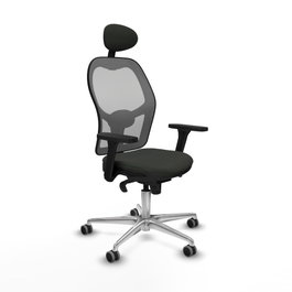 PIQUERAS Y CRESPO Silla de oficina Jorquera con mecanismo Sincro, Negro y Gris
