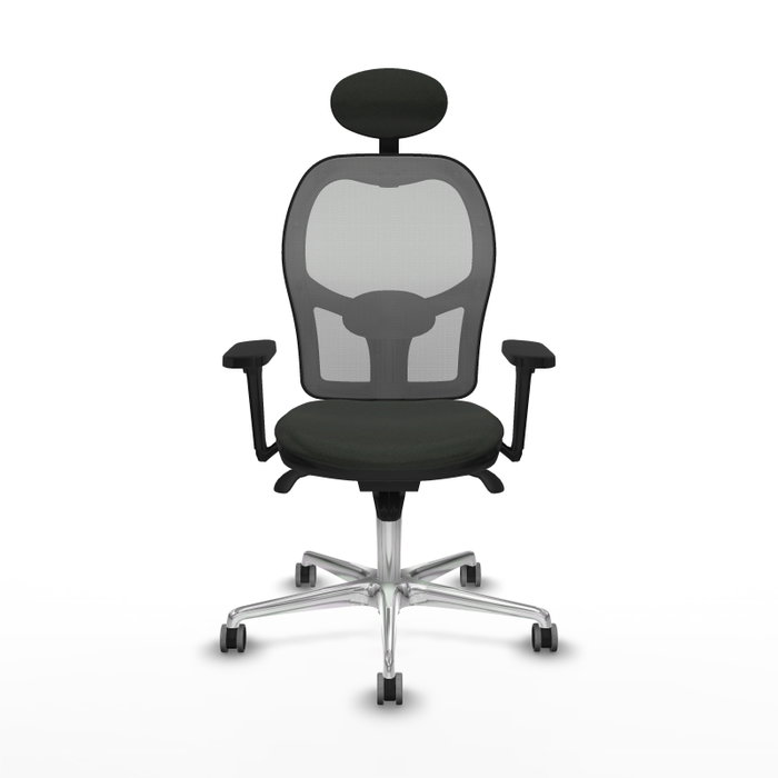 PIQUERAS Y CRESPO Silla de oficina Jorquera con mecanismo Sincro, Negro y Gris