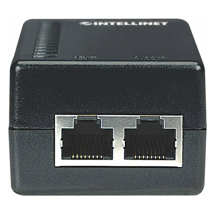 Intellinet Inyector PoE 1 Puerto 48V DC, IEEE 802.3af, para Datos y Alimentación Ethernet, Incluye Adaptador AC, Color Negro