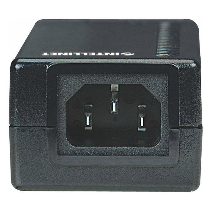 Intellinet Inyector PoE 1 Puerto 48V DC, IEEE 802.3af, para Datos y Alimentación Ethernet, Incluye Adaptador AC, Color Negro