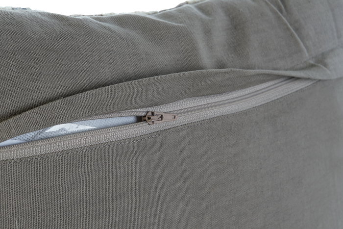 DKD Home Decor Cojín Multicolor 45x45x8 cm Poliéster Algodón (2 Unidades) Bordado Zipper