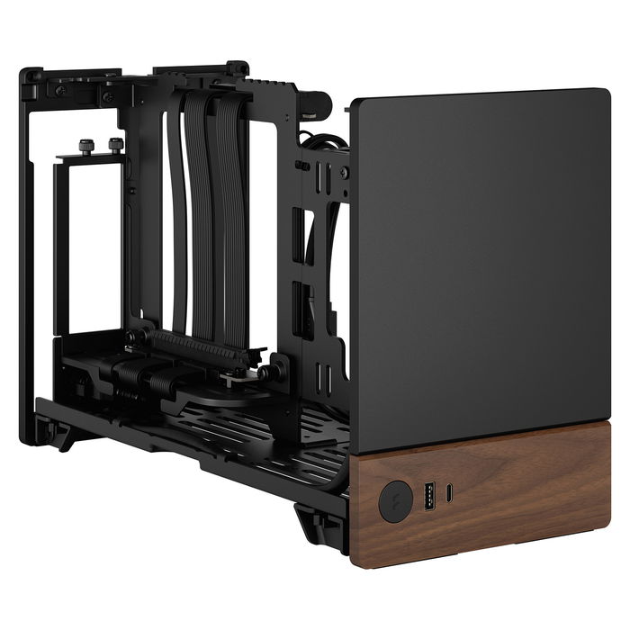 Fractal Design Terra Grafito Caja de PC Small Form Factor Mini-ITX Aluminio, Nuez 10.4L