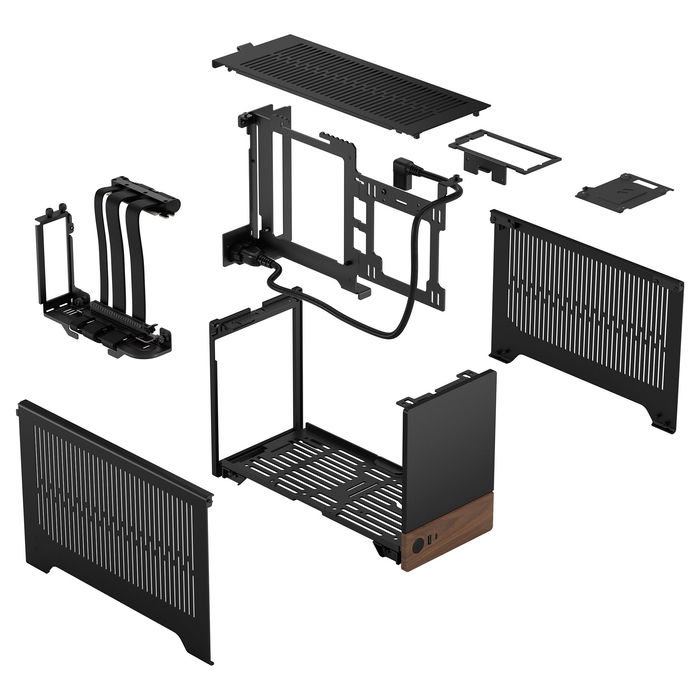 Fractal Design Terra Grafito Caja de PC Small Form Factor Mini-ITX Aluminio, Nuez 10.4L