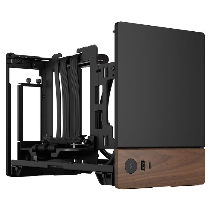 Fractal Design Terra Grafito Caja de PC Small Form Factor Mini-ITX Aluminio, Nuez 10.4L