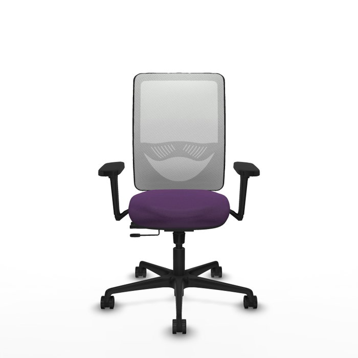 PIQUERAS Y CRESPO Silla de oficina Zulema con mecanismo Sincro/Traslack, Morado y Blanco