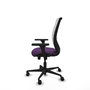PIQUERAS Y CRESPO Silla de oficina Zulema con mecanismo Sincro/Traslack, Morado y Blanco