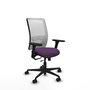 PIQUERAS Y CRESPO Silla de oficina Zulema con mecanismo Sincro/Traslack, Morado y Blanco