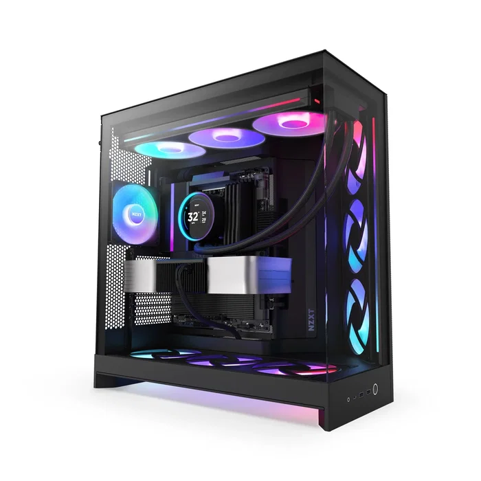 NZXT H9 Flow RGB All Black Midi Tower Case