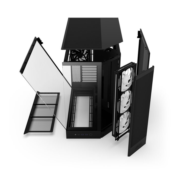 NZXT H9 Flow RGB All Black Midi Tower Case