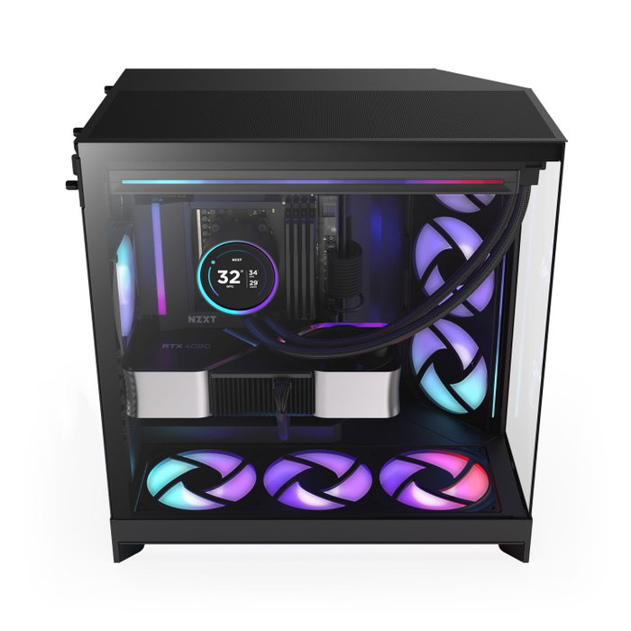 NZXT H9 Flow RGB All Black Midi Tower Case