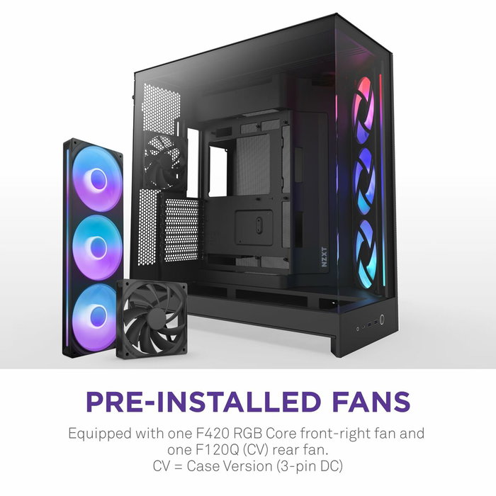NZXT H9 Flow RGB All Black Midi Tower Case