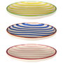 Home Deco Factory Plato Pintado Gres Dolce Vita, Diámetro 20 cm, Apto Microondas y Lavavajillas, Modelo Surtido