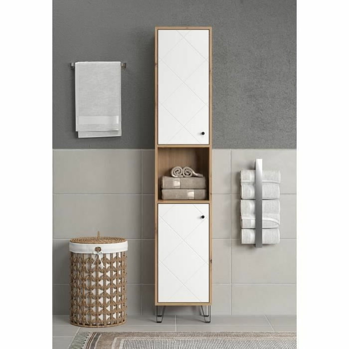 Trendteam Armario alto Serie Touch Blanco/Marrón