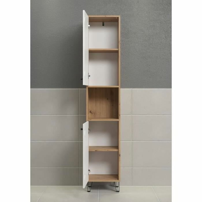 Trendteam Armario alto Serie Touch Blanco/Marrón