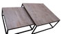 DKD Home Decor Mesa Centro Loft Marron Negro Metal Mango 90 x 40 x 90 cm Set de 2