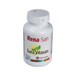 SURA VITASAN Rena-San 90 Cap. Complemento alimenticio con 15 plantas: Arándano, Malvavisco, Vara de Oro, Espárrago, Buchú, Jengibre, Perejil