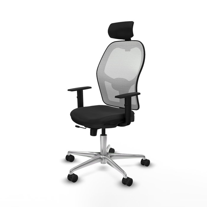 PIQUERAS Y CRESPO Silla de oficina Jorquera con mecanismo Sincro/Traslack, Similpiel Negro y Malla Blanca PIQUERAS Y CRESPO Silla de oficina Jorquera con mecanismo Sincro/Traslack, Similpiel Negro y Malla Blanca