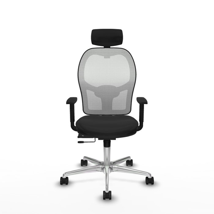 PIQUERAS Y CRESPO Silla de oficina Jorquera con mecanismo Sincro/Traslack, Similpiel Negro y Malla Blanca PIQUERAS Y CRESPO Silla de oficina Jorquera con mecanismo Sincro/Traslack, Similpiel Negro y Malla Blanca