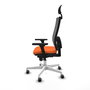 PIQUERAS Y CRESPO Silla de oficina Horna con mecanismo Sincro, Naranja y Gris