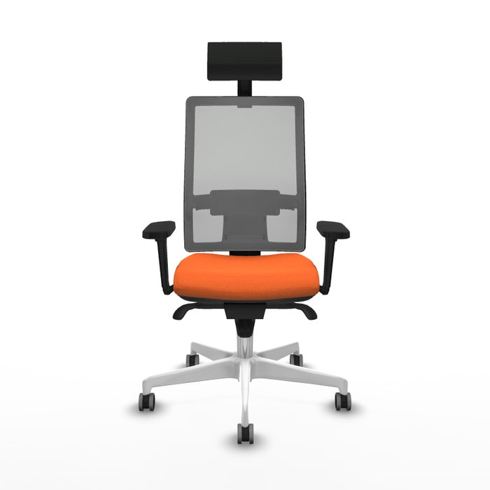 PIQUERAS Y CRESPO Silla de oficina Horna con mecanismo Sincro, Naranja y Gris PIQUERAS Y CRESPO Silla de oficina Horna con mecanismo Sincro, Naranja y Gris
