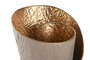 DKD Home Decor Set de 2 Jarrones de Metal Beige y Dorado