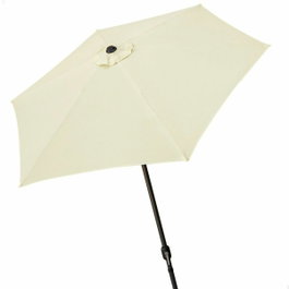 Color Baby Parasol de Terraza 250 cm con Chimenea y Mástil de Aluminio, Crema