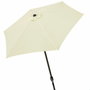 Color Baby Parasol de Terraza 250 cm con Chimenea y Mástil de Aluminio, Crema
