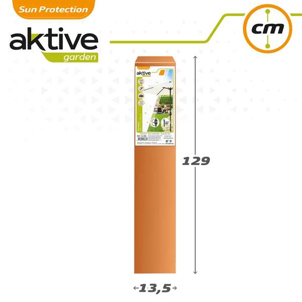 Color Baby Parasol Terraza 250 cm con Chimenea Mástil Aluminio 3,4 cm Crema