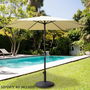 Color Baby Parasol Terraza 250 cm con Chimenea Mástil Aluminio 3,4 cm Crema