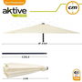 Color Baby Parasol Terraza 250 cm con Chimenea Mástil Aluminio 3,4 cm Crema