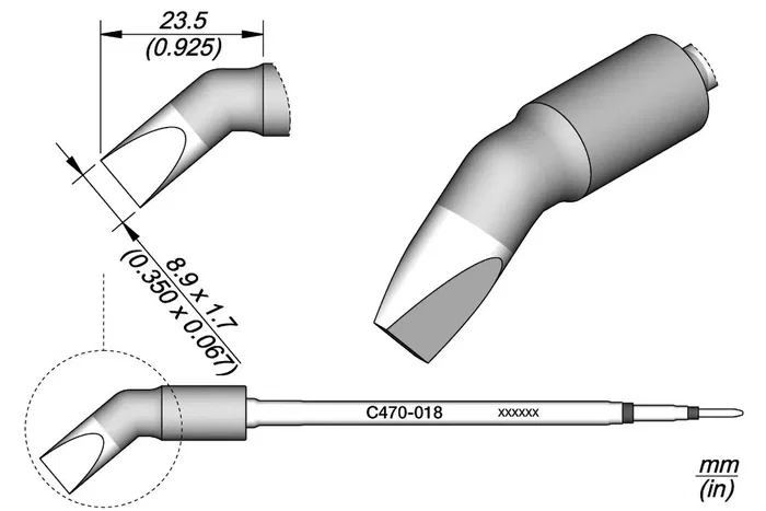 JBC TOOLS Pico destornillador acodado 8,9x1,7mm