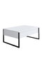 Hanah Home Conjunto Muebles Salón Blanco y Negro, Consola 160cm, Soporte TV 180cm, Mesa Centro 90cm, Melamina 18mm, Patas Metal