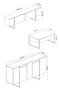 Hanah Home Conjunto Muebles Salón Blanco y Negro, Consola 160cm, Soporte TV 180cm, Mesa Centro 90cm, Melamina 18mm, Patas Metal