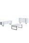 Hanah Home Conjunto Muebles Salón Blanco y Negro, Consola 160cm, Soporte TV 180cm, Mesa Centro 90cm, Melamina 18mm, Patas Metal