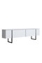 Hanah Home Conjunto Muebles Salón Blanco y Negro, Consola 160cm, Soporte TV 180cm, Mesa Centro 90cm, Melamina 18mm, Patas Metal