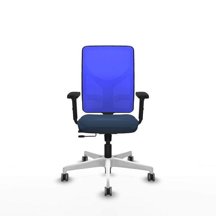 PIQUERAS Y CRESPO Silla de oficina Motilla Azul con mecanismo Sincro/Traslack
